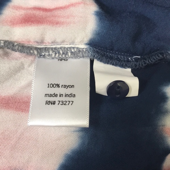 🌻 3/25 🌻 Sonoma Tie Dye Button Pintuck Tank - Picture 6 of 6